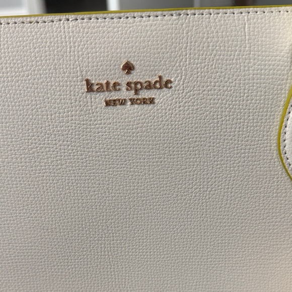 Kate Spade Cream and Yellow Tote - Picture 2 of 14